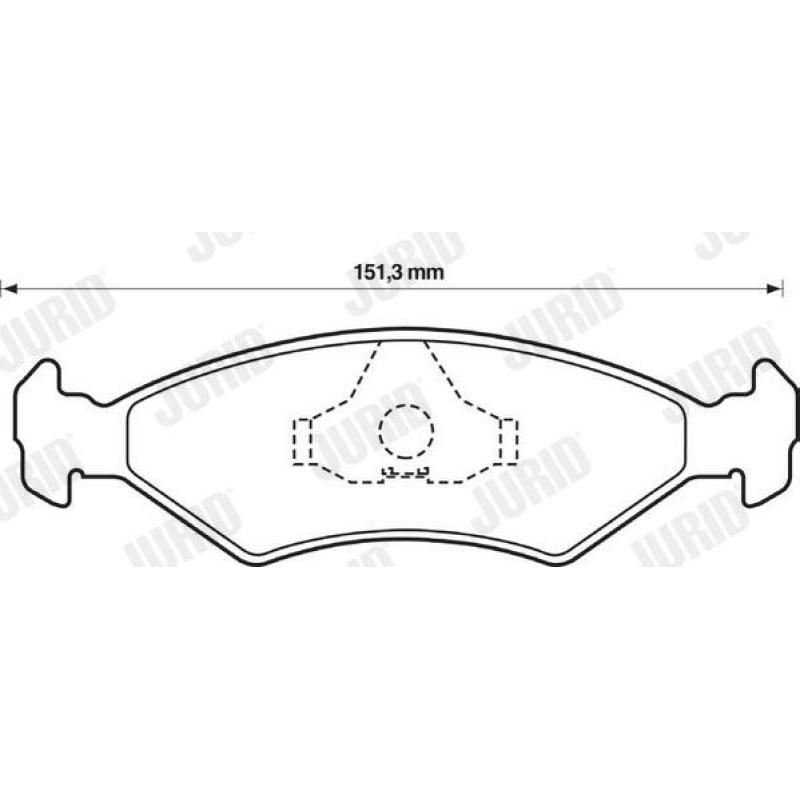 Jeu de 4 plaquettes de frein avant JURID 571914J - Visuel 1