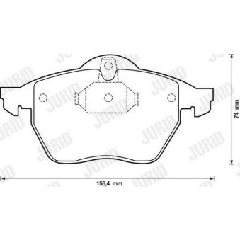 Jeu de 4 plaquettes de frein avant JURID OEM 1605654