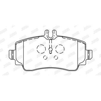 Jeu de 4 plaquettes de frein avant JURID OEM 1684200020