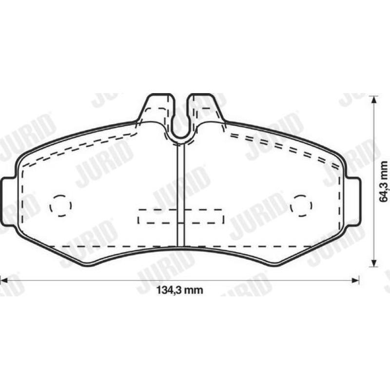 Jeu de 4 plaquettes de frein avant JURID 571946J - Visuel 1