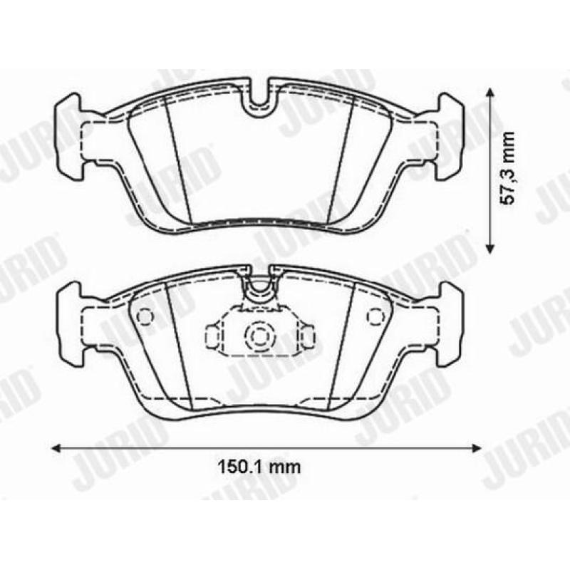 Jeu de 4 plaquettes de frein avant JURID 571959J - Visuel 1