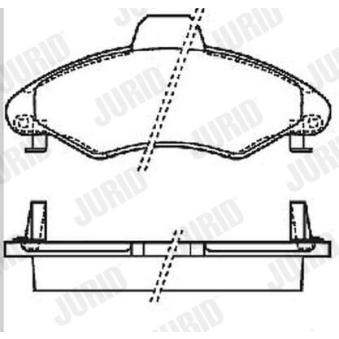 Jeu de 4 plaquettes de frein avant JURID OEM 1121667
