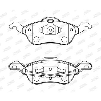 Jeu de 4 plaquettes de frein avant JURID OEM 1136519
