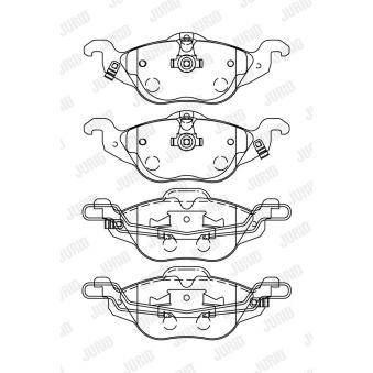 Jeu de 4 plaquettes de frein avant JURID OEM 93175456