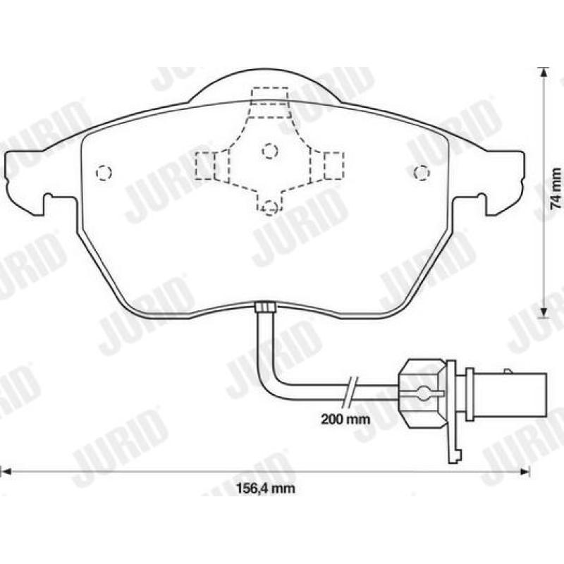 Jeu de 4 plaquettes de frein avant JURID 571982J - Visuel 1