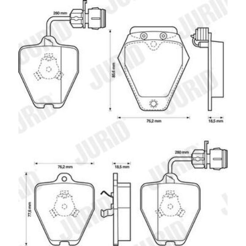 Jeu de 4 plaquettes de frein avant JURID 571983JC - Visuel 1