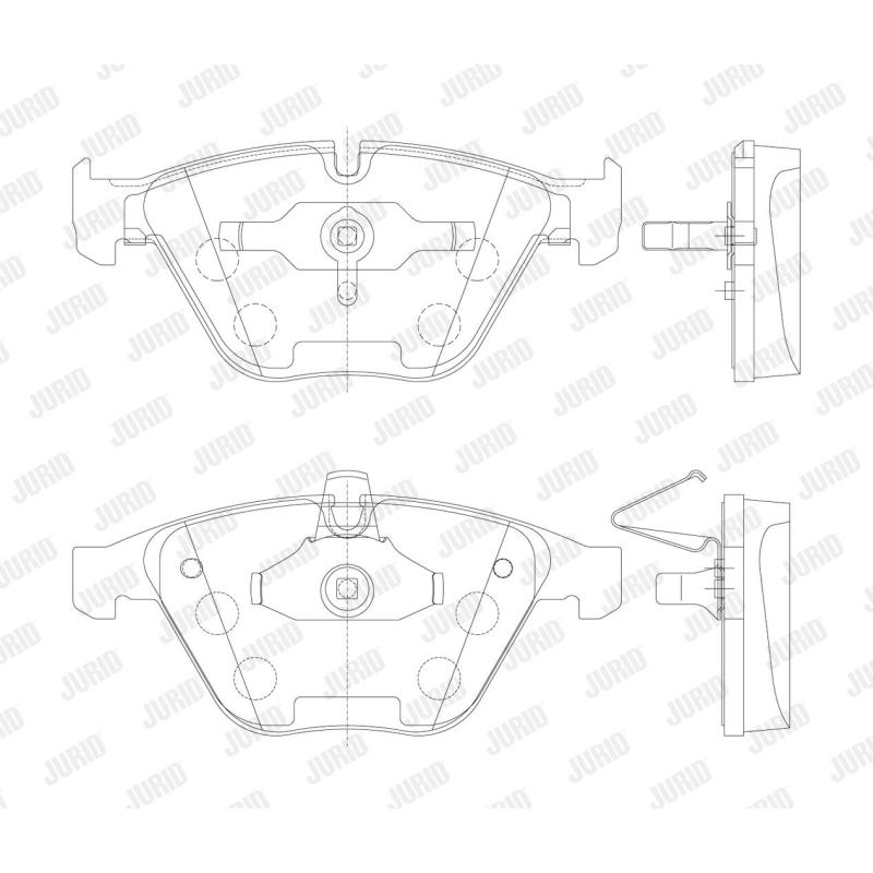 Jeu de 4 plaquettes de frein avant JURID 571990J - Visuel 1
