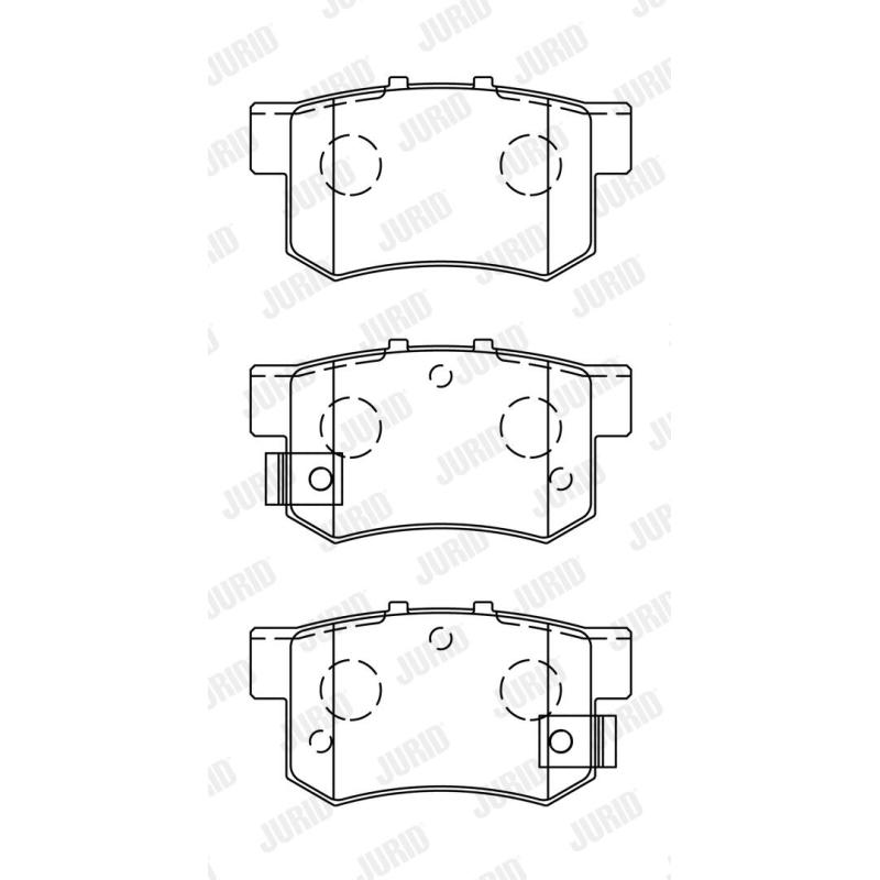 Jeu de 4 plaquettes de frein arrière JURID 572138J - Visuel 1