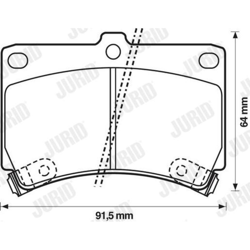Jeu de 4 plaquettes de frein avant JURID 572145J - Visuel 1