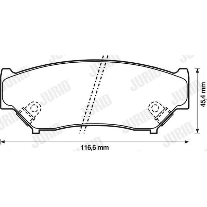 Jeu de 4 plaquettes de frein avant JURID 572247J - Visuel 1