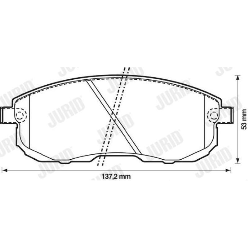 Jeu de 4 plaquettes de frein avant JURID 572346J - Visuel 1