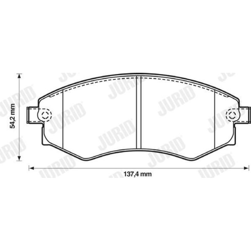 Jeu de 4 plaquettes de frein avant JURID 572347J - Visuel 1