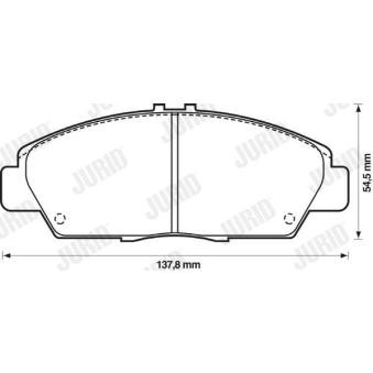 Jeu de 4 plaquettes de frein avant JURID OEM 45022SM4A01