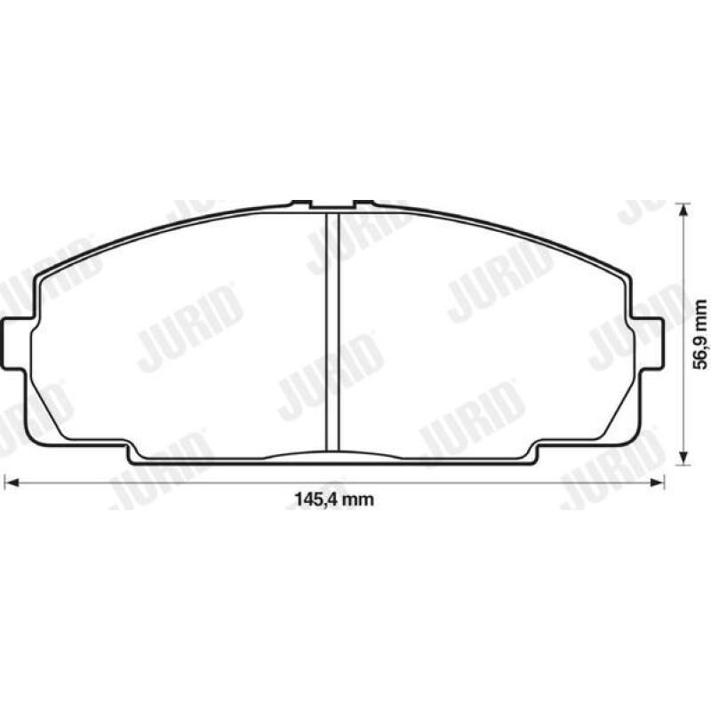 Jeu de 4 plaquettes de frein avant JURID 572367J - Visuel 1