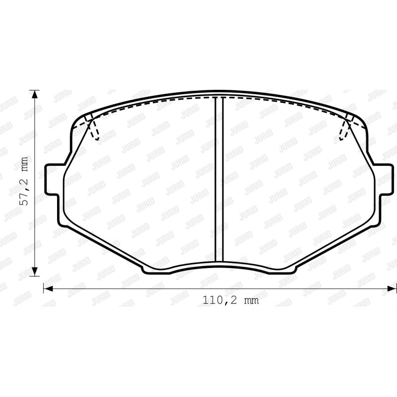 Jeu de 4 plaquettes de frein avant JURID 572385J - Visuel 1