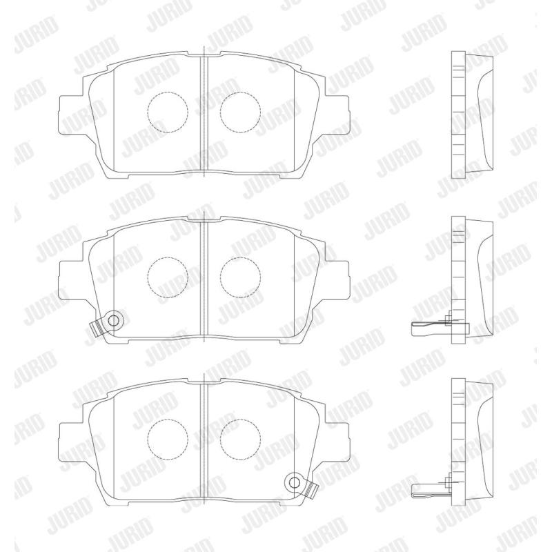 Jeu de 4 plaquettes de frein avant JURID 572405J - Visuel 1