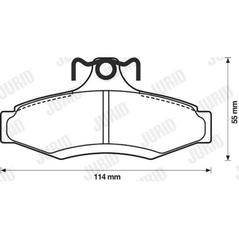 Jeu de 4 plaquettes de frein arrière JURID 572406J - Visuel 1
