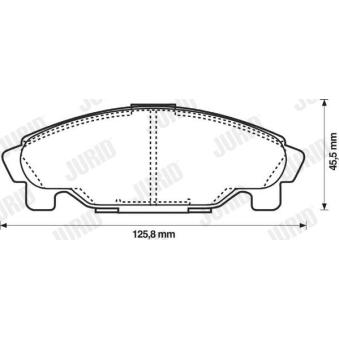 Jeu de 4 plaquettes de frein avant JURID OEM 0449187724