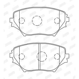Jeu de 4 plaquettes de frein avant JURID OEM 0446542070