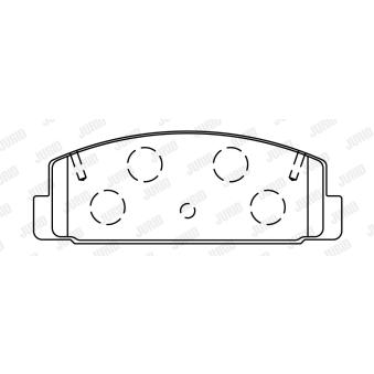 Jeu de 4 plaquettes de frein arrière JURID OEM GJYA2643Z