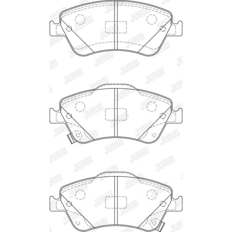 Jeu de 4 plaquettes de frein avant JURID 572524JC - Visuel 1