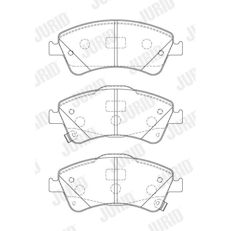 Jeu de 4 plaquettes de frein avant JURID 572525J - Visuel 1