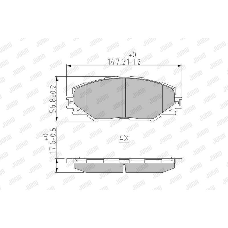 Jeu de 4 plaquettes de frein avant JURID 572569J - Visuel 1