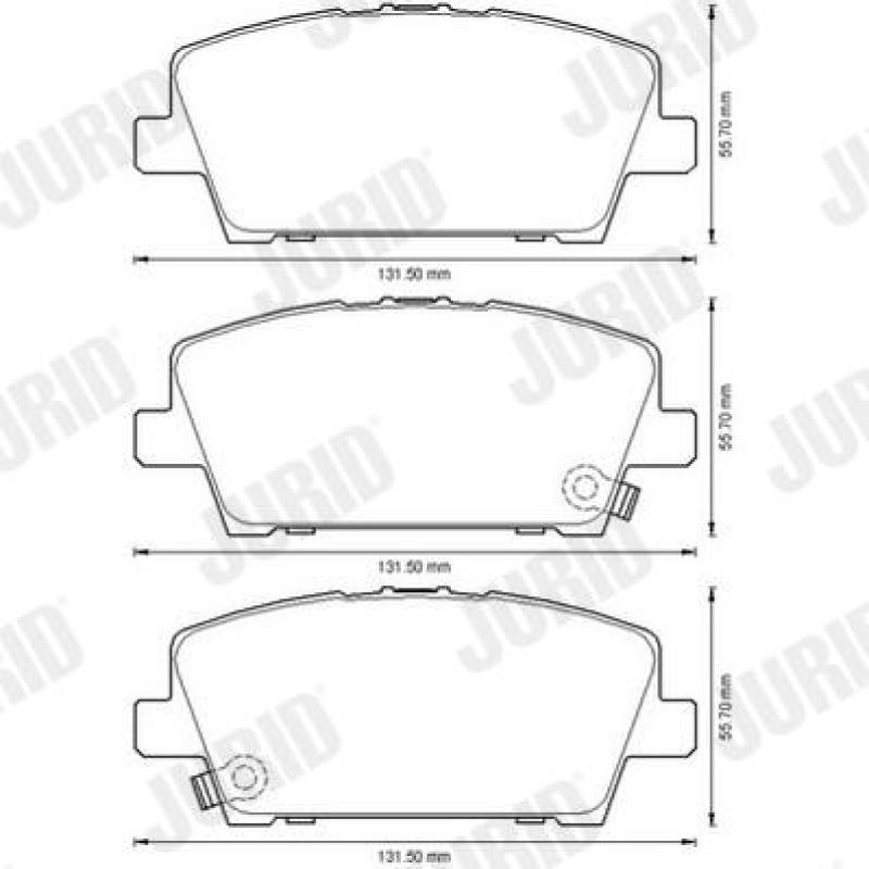 Jeu de 4 plaquettes de frein avant JURID 572579JC - Visuel 1