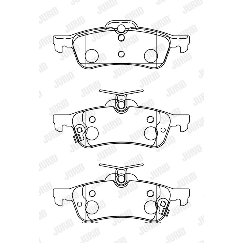 Jeu de 4 plaquettes de frein arrière JURID 572588J - Visuel 1