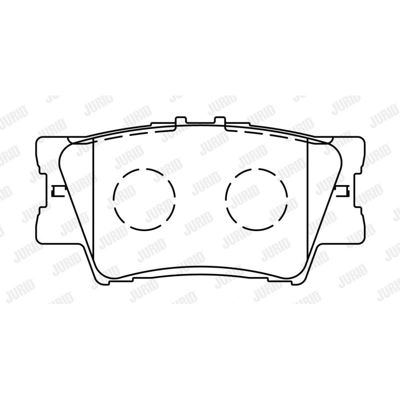 Jeu de 4 plaquettes de frein arrière JURID 572595J - Visuel 1