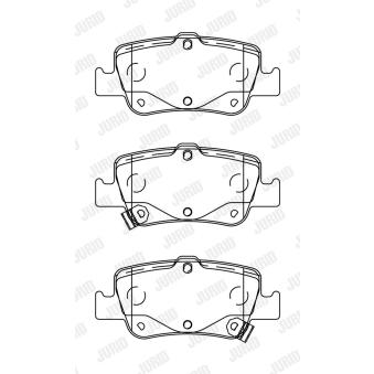 Jeu de 4 plaquettes de frein arrière JURID [572601J]