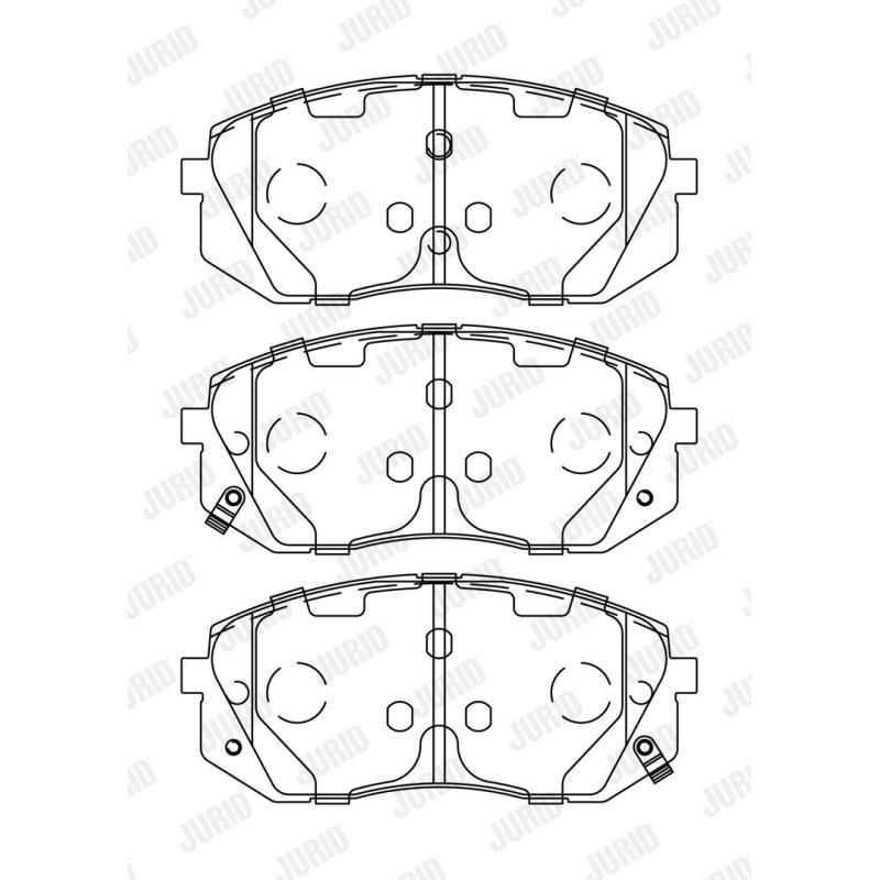 Jeu de 4 plaquettes de frein avant JURID 572612J - Visuel 1