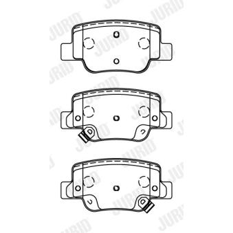 Jeu de 4 plaquettes de frein arrière JURID OEM 044660F011