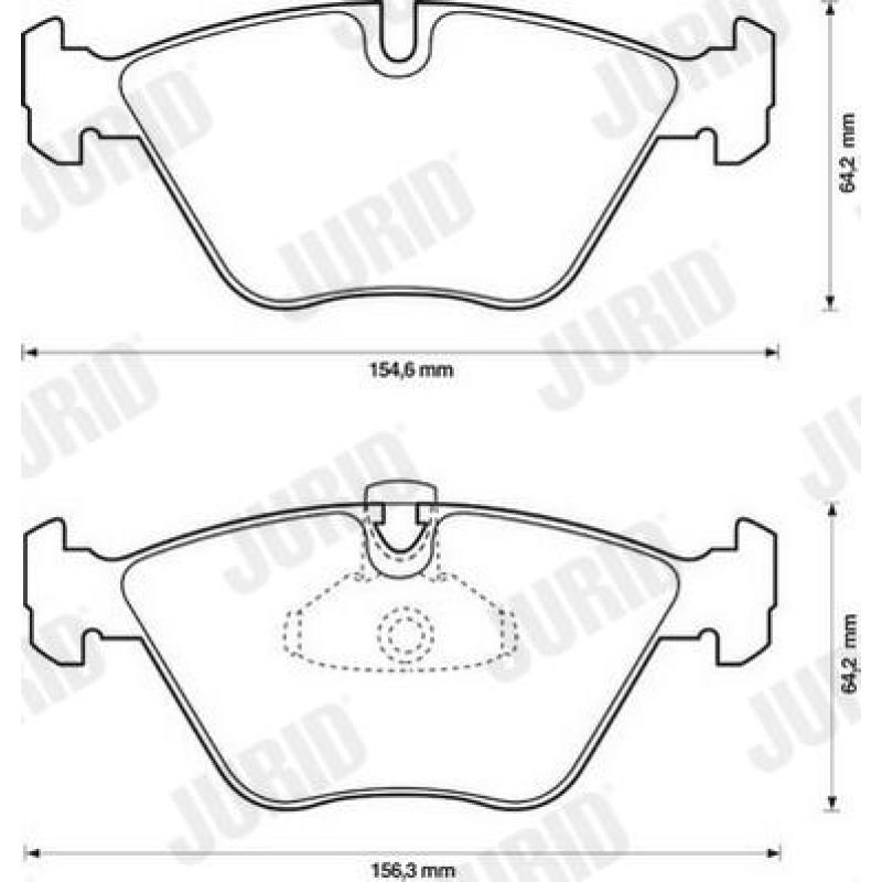 Jeu de 4 plaquettes de frein avant JURID 573002J - Visuel 1