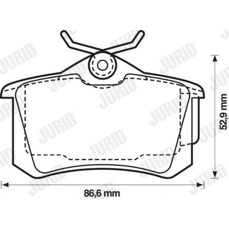 Jeu de 4 plaquettes de frein arrière JURID 573005JC - Visuel 1