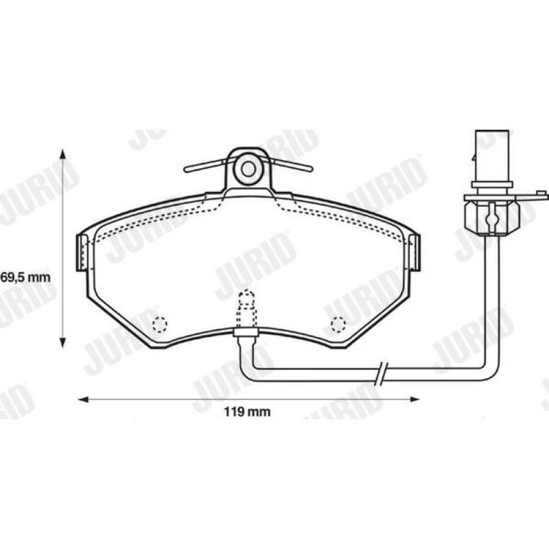 Jeu de 4 plaquettes de frein avant JURID 573006J - Visuel 1