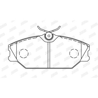 Jeu de 4 plaquettes de frein avant JURID OEM 7701206379