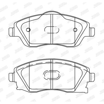 Jeu de 4 plaquettes de frein avant JURID OEM 1605092