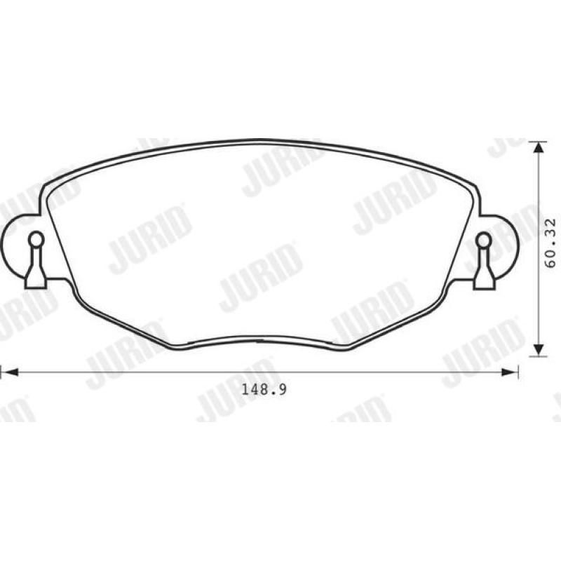 Jeu de 4 plaquettes de frein avant JURID 573013J - Visuel 1