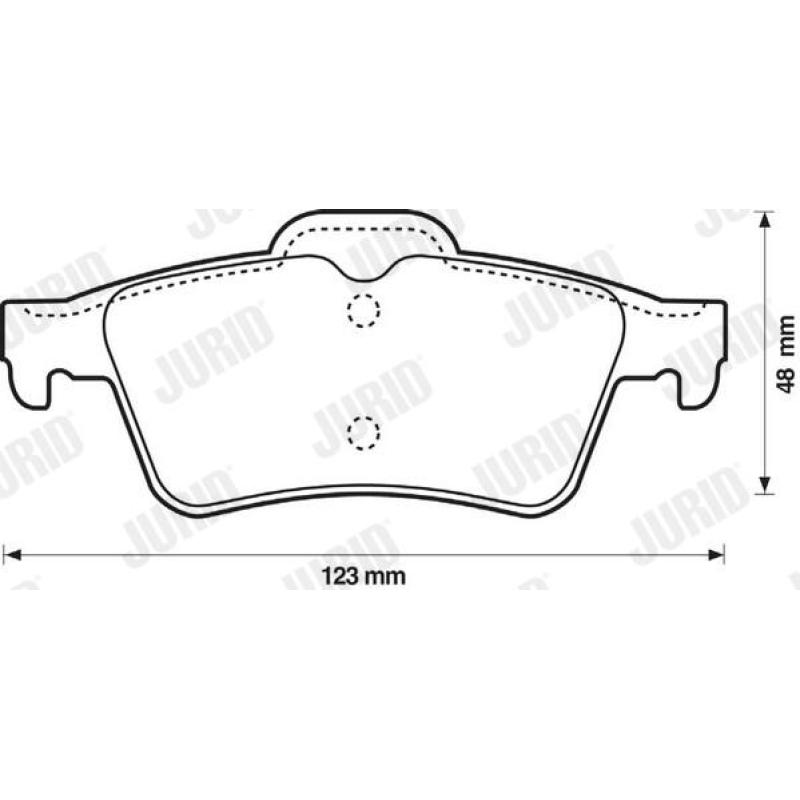 Jeu de 4 plaquettes de frein arrière JURID 573018J - Visuel 1