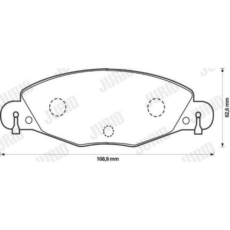 Jeu de 4 plaquettes de frein avant JURID 573029JC - Visuel 1