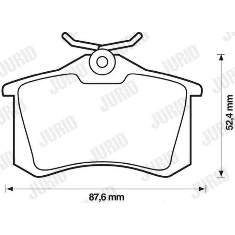 Jeu de 4 plaquettes de frein arrière JURID 573032J - Visuel 1
