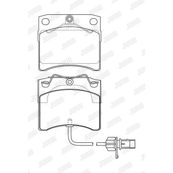 Jeu de 4 plaquettes de frein avant JURID OEM 7D0695151C