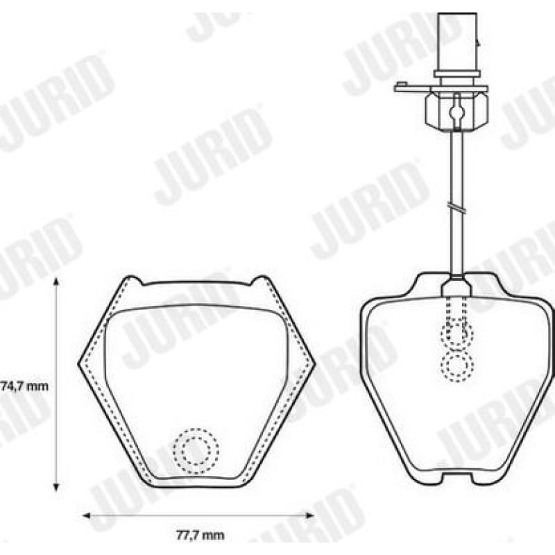 Jeu de 4 plaquettes de frein avant JURID 573064J - Visuel 1