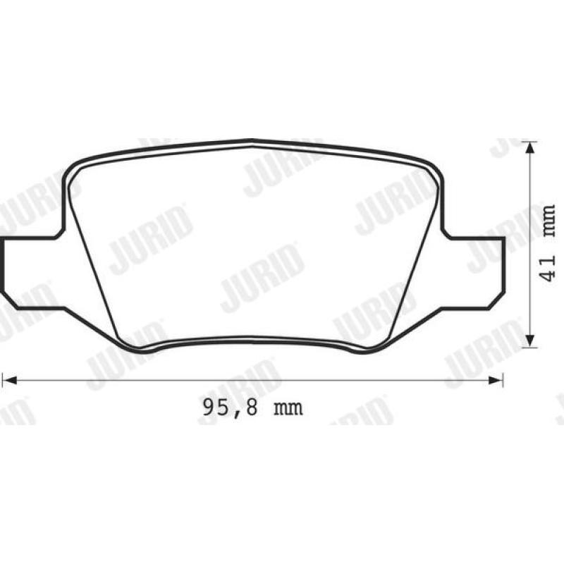 Jeu de 4 plaquettes de frein arrière JURID 573082J - Visuel 1