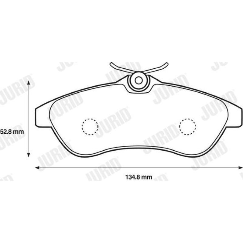 Jeu de 4 plaquettes de frein avant JURID 573084J - Visuel 1