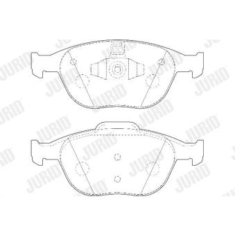 Jeu de 4 plaquettes de frein avant JURID OEM ME2T1J2K021AA