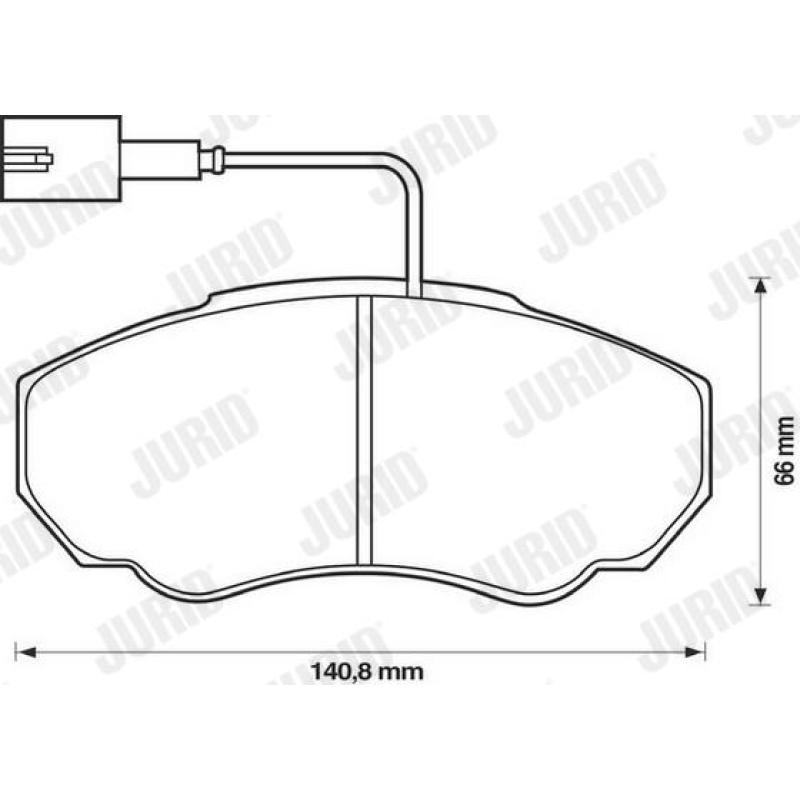 Jeu de 4 plaquettes de frein avant JURID 573113J - Visuel 1