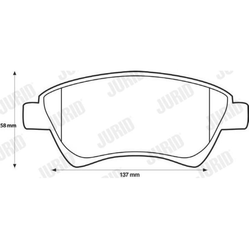 Jeu de 4 plaquettes de frein avant JURID 573124JC - Visuel 1