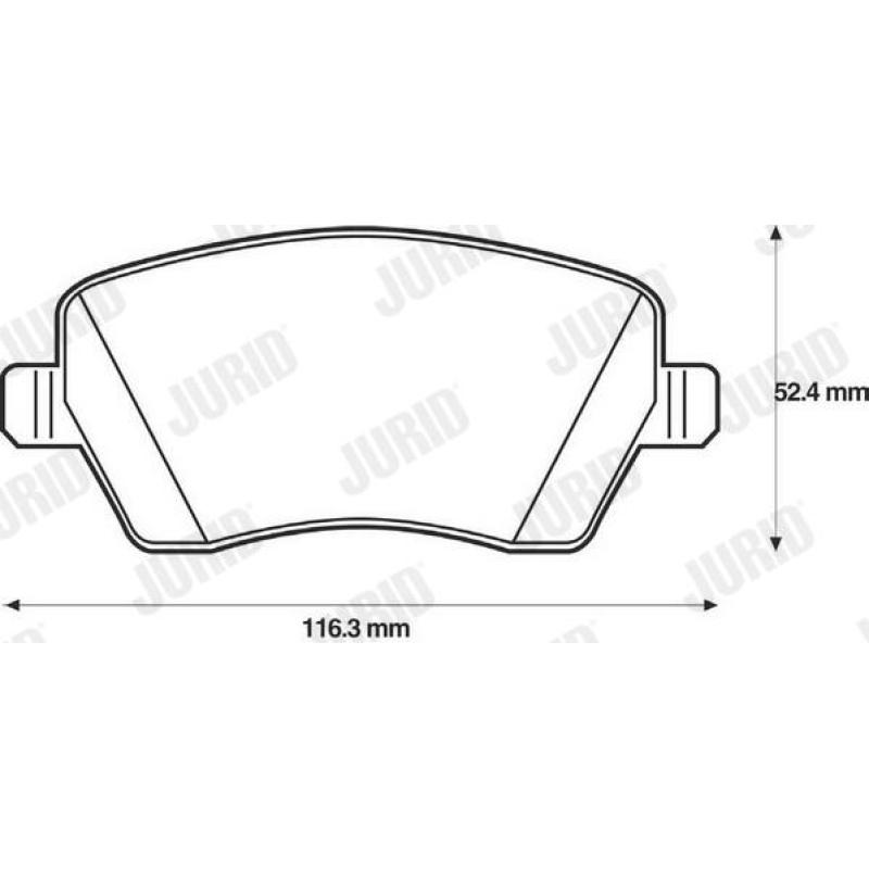 Jeu de 4 plaquettes de frein avant JURID 573125J - Visuel 1